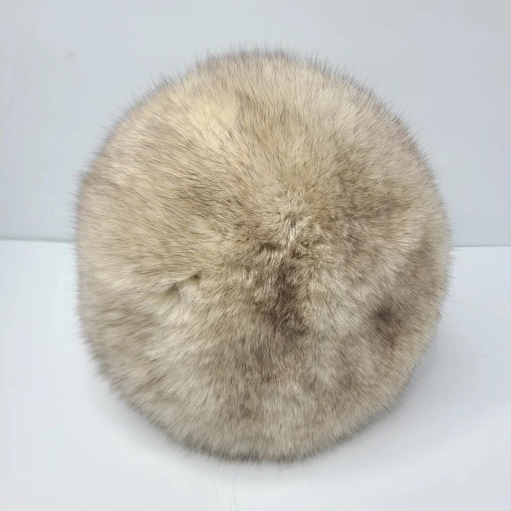 Vintage Evans Chicago Fox Fur Cossack Hat Pluff Slouchy Beret Winter Mob Wife